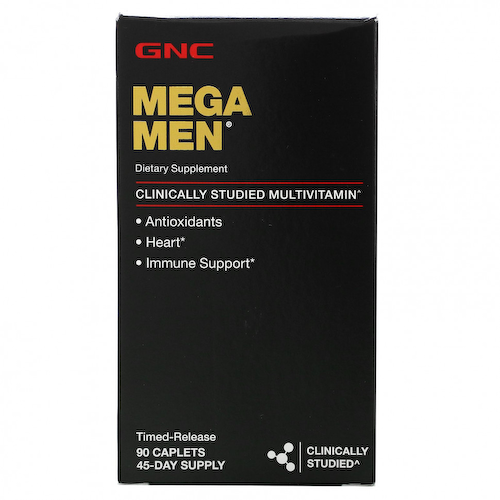 GNC, Mega Men, мультивитамины, 90 капсул #1