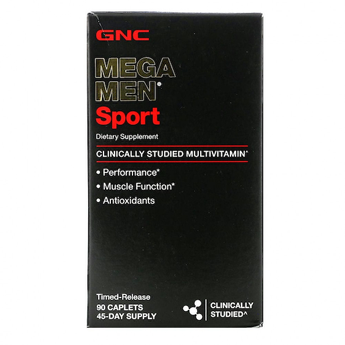 GNC, Mega Men, мультивитамины для мужчин, ведущих активный образ жизни, 90 капсул #1