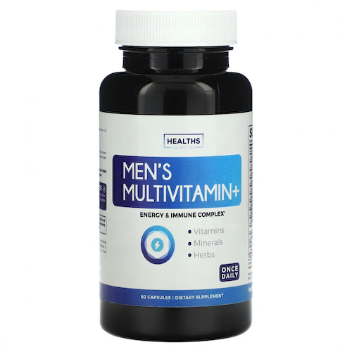Healths Harmony, Мультивитамины для мужчин +, 60 капсул #1