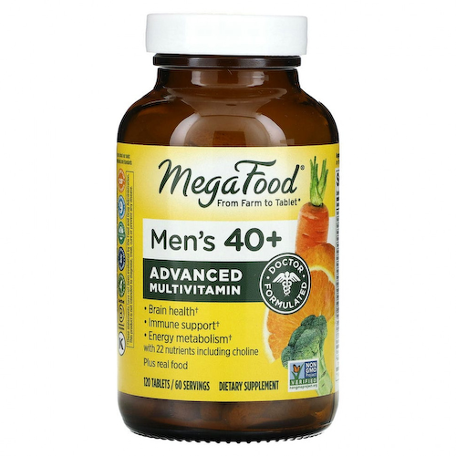 MegaFood, мультивитамины для мужчин старше 40 лет, 120 таблеток #1