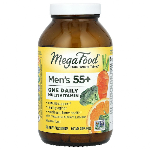 MegaFood, мультивитамины для мужчин старше 55 лет, для приема один раз в день, 120 таблеток #1