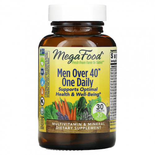 MegaFood, мультивитамины для мужчин старше 40 лет, 30 таблеток #1