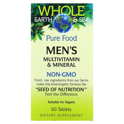 Natural Factors, Whole Earth & Sea, мультивитаминный и минеральный комплекс для мужчин, 60 таблеток #1