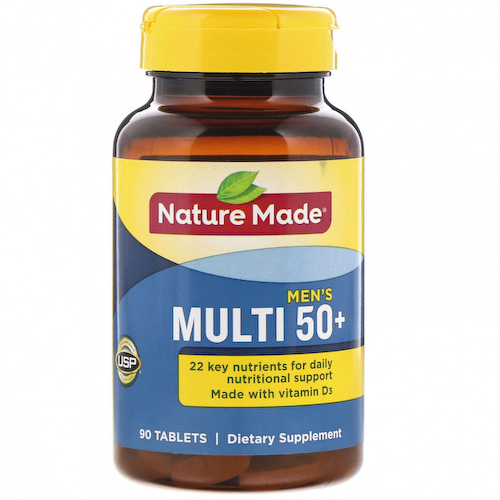 Nature Made, Мультивитаминный комплекс для мужчин старше 50 лет, 90 таблеток #1