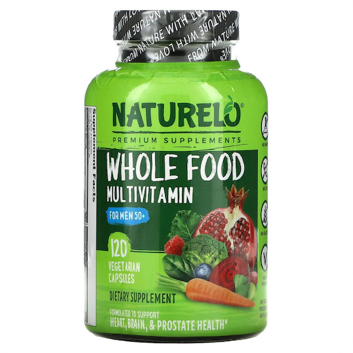 NATURELO, мультивитамины из цельных продуктов для мужчин старше 50 лет, 120 вегетарианских капсул #1