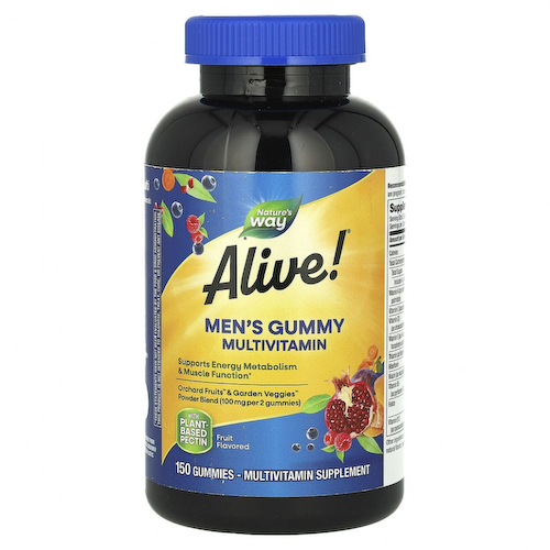 Nature's Way, Alive! Мультивитамины для мужчин, с восхитительным фруктовым вкусом, 150 жевательных таблеток #1