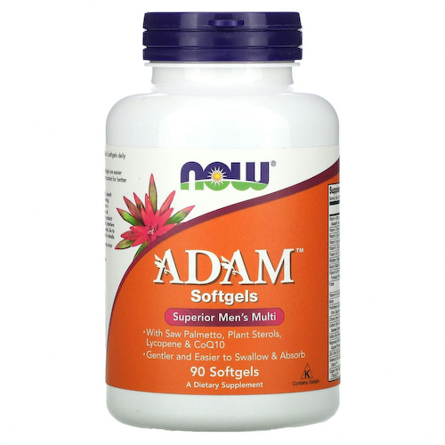 NOW Foods, ADAM, эффективные мультивитамины для мужчин, 90 капсул #1