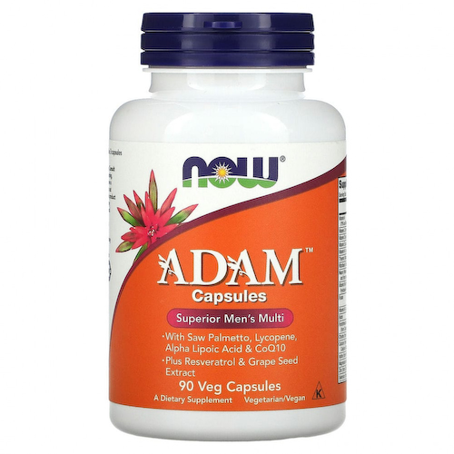 NOW Foods, ADAM, превосходные мультивитамины для мужчин, 90 растительных капсул #1
