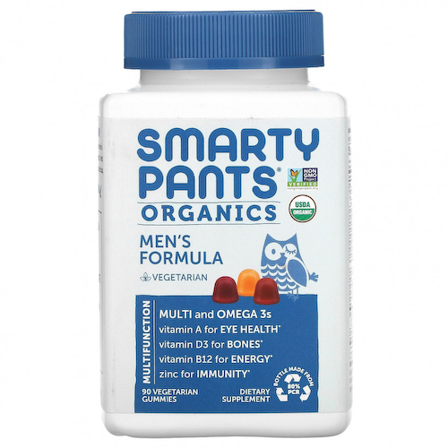 SmartyPants, органическая формула для мужчин, малина, апельсин и вишня, 90 вегетарианских жевательных конфет #1