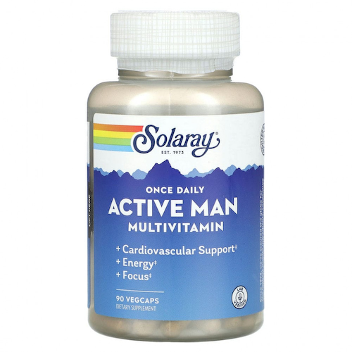 Solaray, Мультивитамины для мужчин Once Daily Active, 90 растительных капсул #1