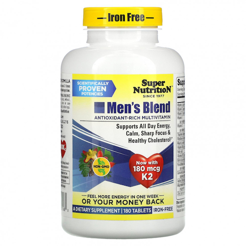 Super Nutrition, Men's Blend, смесь для мужчин,без железа, 180 таблеток #1