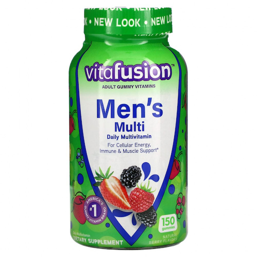VitaFusion, Комплексные мультивитамины для мужчин, натуральные ягодные вкусы, 150 жевательных таблеток #1