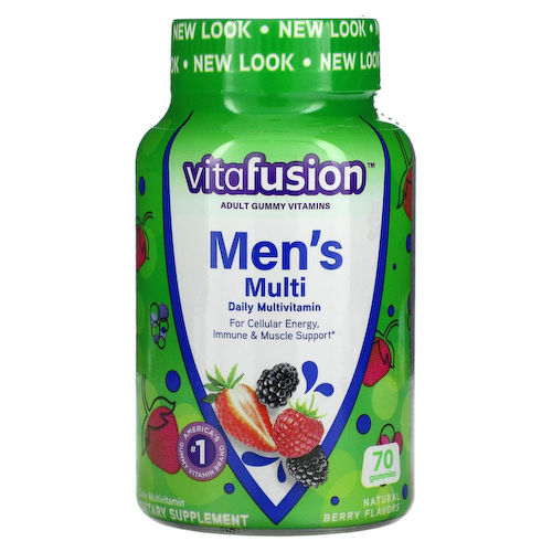 VitaFusion, Мультивитаминный комплекс для мужчин, вкус натуральных ягод, 70 жевательных таблеток #1
