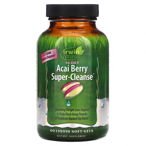 Irwin Naturals, Суперочищающее средство с ягодами асаи, 60 мягких таблеток #1