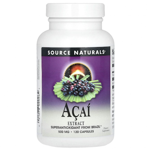 Source Naturals, экстракт асаи, 500 мг, 120 капсул #1