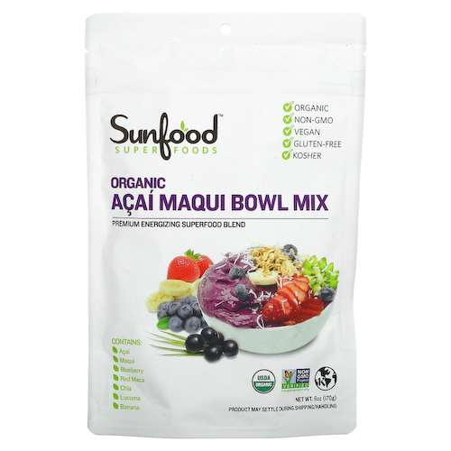 Sunfood, Superfoods, смесь для приготовления блюд с органическим асаи и аристотелией, 170 г (6 унций) #1