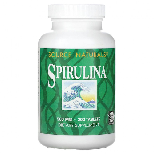 Source Naturals, Спирулина, 500 мг, 200 таблеток #1