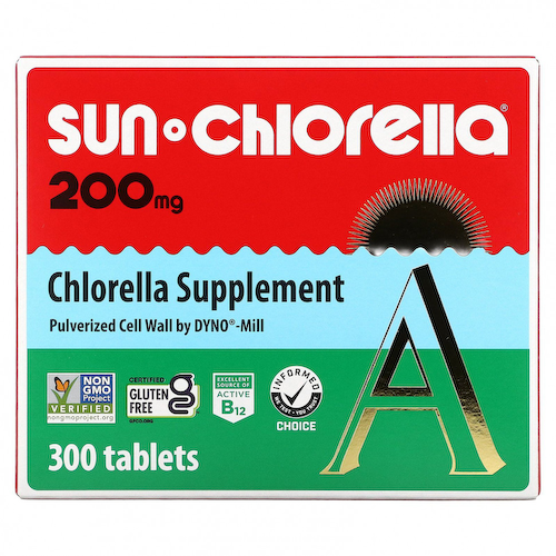 Sun Chlorella, Добавка с хлореллой, 200 мг, 300 таблеток #1
