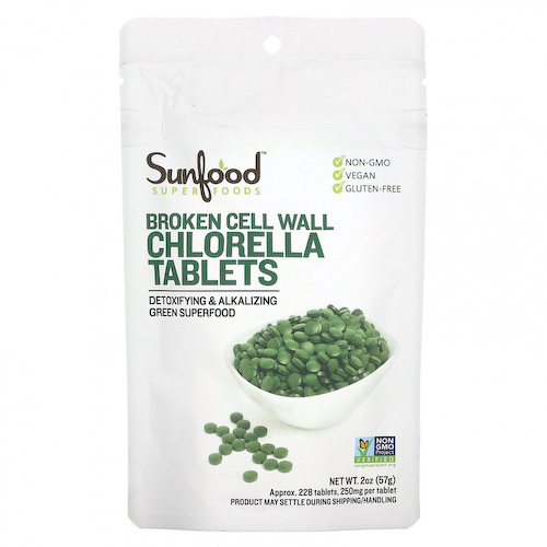 Sunfood, Хлорелла в таблетках, 250 мг, 228 таблеток, 57 г (2 унции) #1