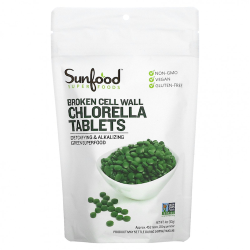 Sunfood, Хлорелла в таблетках, 250 мг, 456 таблеток, 113 г (4 унции) #1