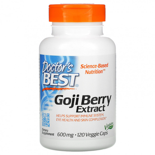 Doctor's Best, Экстракт ягод годжи, 600 мг, 120 вегетарианских капсул #1