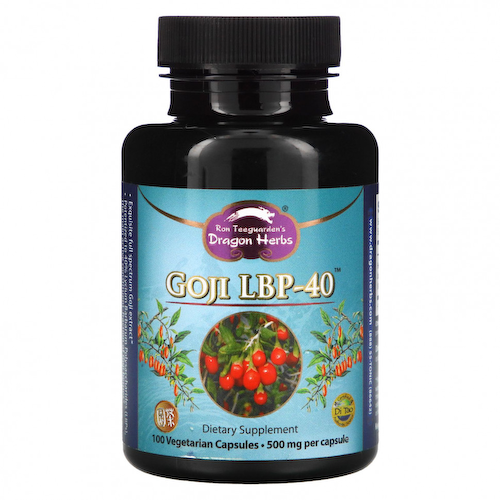 Dragon Herbs, Goji LBP-40, 500 мг, 100 вегетарианских капсул #1