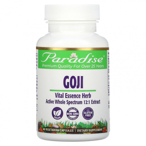 Paradise Herbs, Goji, 60 вегетарианских капсул #1