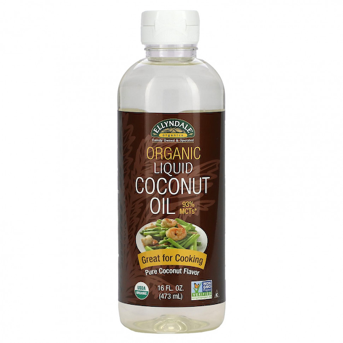 NOW Foods, Ellyndale Organics, органическое жидкое кокосовое масло, чистый кокос, 473 мл (16 жидк. Унций) #1