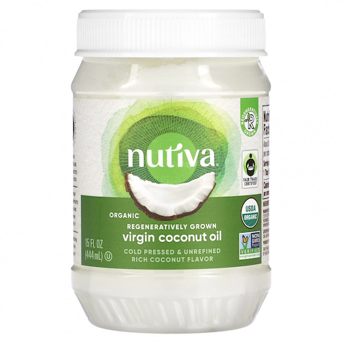 Nutiva, Органическое регенеративно выращенное кокосовое масло первого отжима, 444 мл (15 жидк. Унций) #1