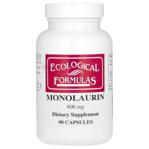 Ecological Formulas, монолаурин, 600 мг, 90 капсул #1