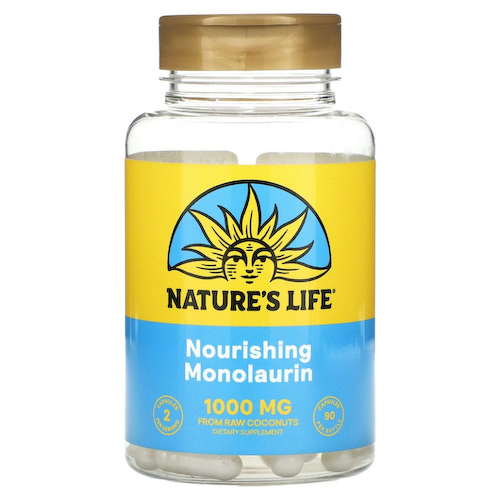 Nature's Life, Монолаурин, 90 вегетарианских капсул #1