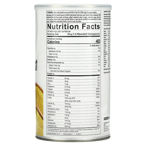 KAL, Nutritional, дрожжевые хлопья, несладкие, 340 г (12 унций) #1