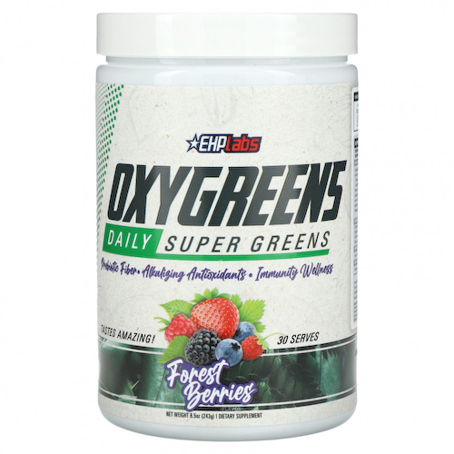 EHPlabs, Oxygreens Daily Super Greens, лесные ягоды, 243 г (8,5 унции) #1