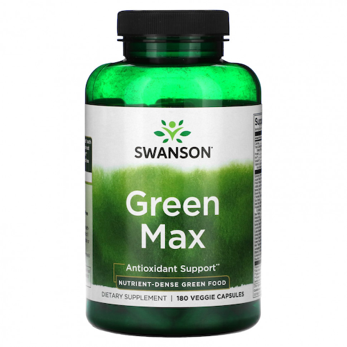 Swanson, Green Max`` 180 растительных капсул #1