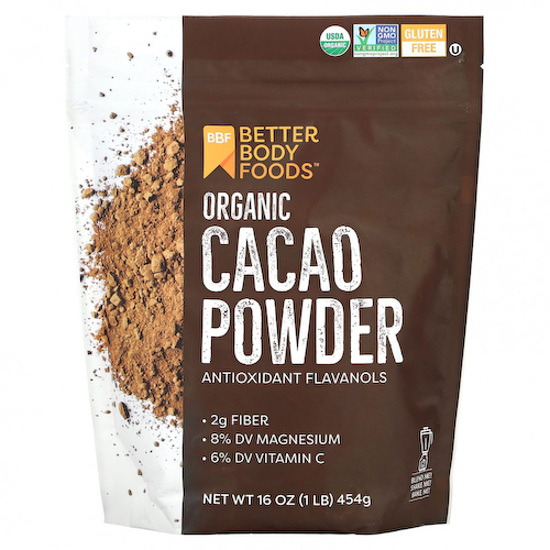 BetterBody Foods, Органический порошок какао, 454 г (1 фунт) #1