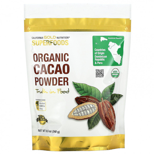 California Gold Nutrition, SUPERFOODS, органический какао-порошок, 240 г (8,5 унции) #1