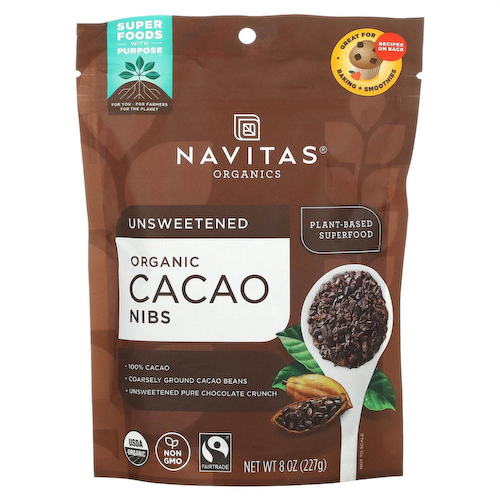 Navitas Organics, Дробленые органические какао-бобы, 227 г (8 унций) #1