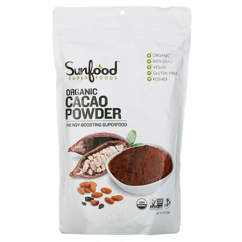 Sunfood, Органический какао-порошок, 454 г (1 фунт) #1