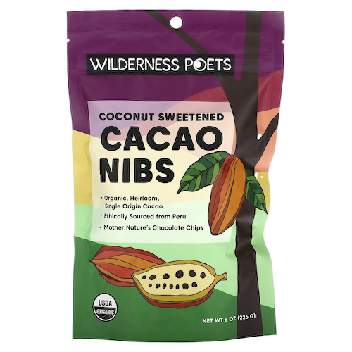 Wilderness Poets, Coconut Sweetened Cacao Nibs, 8 oz (226 g) #1