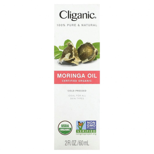 Cliganic, 100% чистое и натуральное, масло моринги, 60 мл (2 жидк. Унции) #1