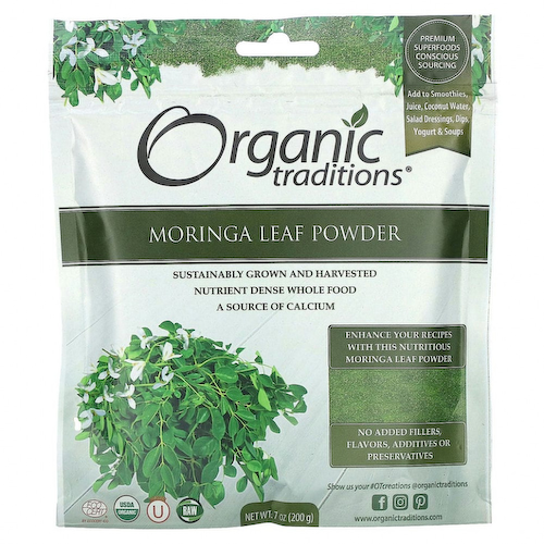 Organic Traditions, Порошок из листьев моринги, 200 г (7 унций) #1