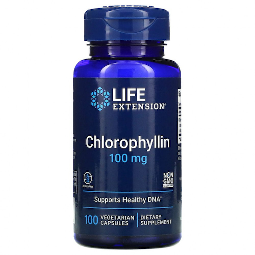 Life Extension, Хлорофиллин, 100 мг, 100 вегетарианских капсул #1