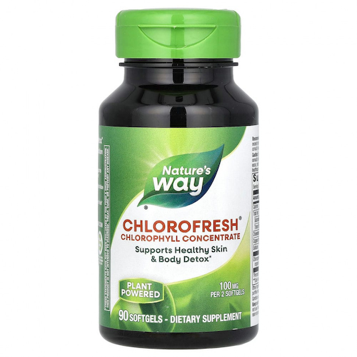 Nature's Way, Chlorofresh, концентрированный хлорофилл, 90 мягких таблеток #1