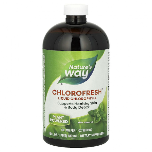 Nature's Way, Chlorofresh, жидкий хлорофилл, с ароматом мяты, 132 мг, 473,2 мл (16 жидк. унций) #1