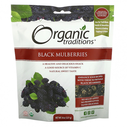 Organic Traditions, Черная шелковица, 227 г (8 унций) #1