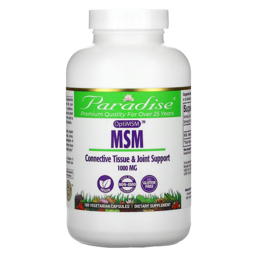Paradise Herbs, МСМ, 1000 мг, 180 вегетарианских капсул #1