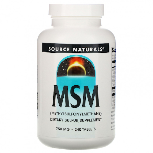 Source Naturals, МСМ (метилсульфонилметан), 750 мг, 240 таблеток #1