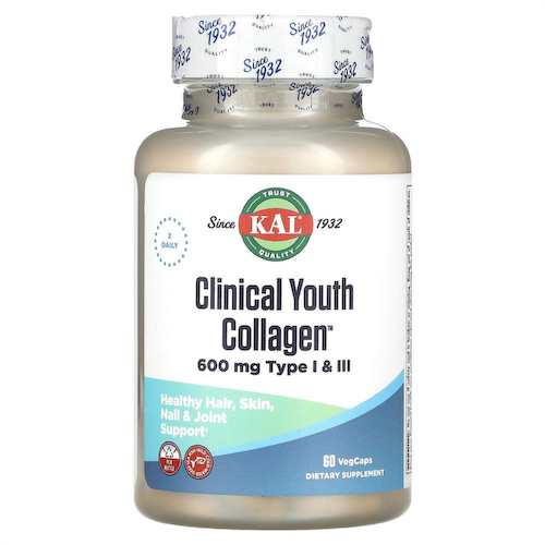 KAL, Clinical Youth Collagen, коллаген, 60 вегетарианских капсул #1