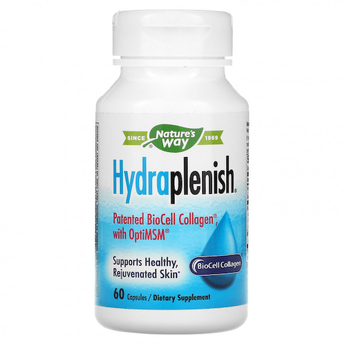 Nature's Way, Hydraplenish, запатентованный коллаген BioCell Collagen с OptiMSM, 60 капсул #1