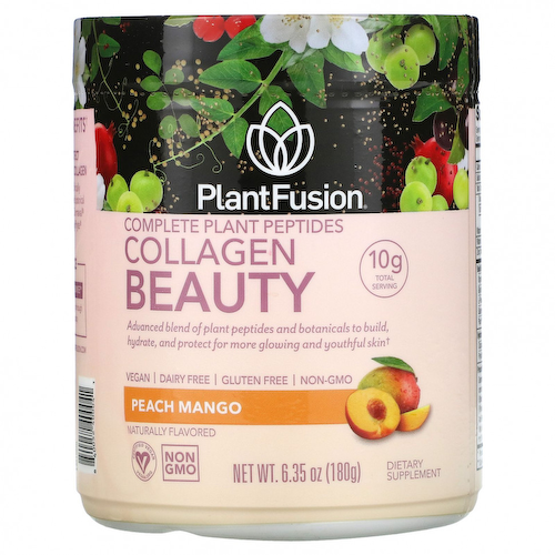 PlantFusion, комплекс с растительными пептидами, Collagen Beauty, персик и манго, 180 г (6,35 унции) #1
